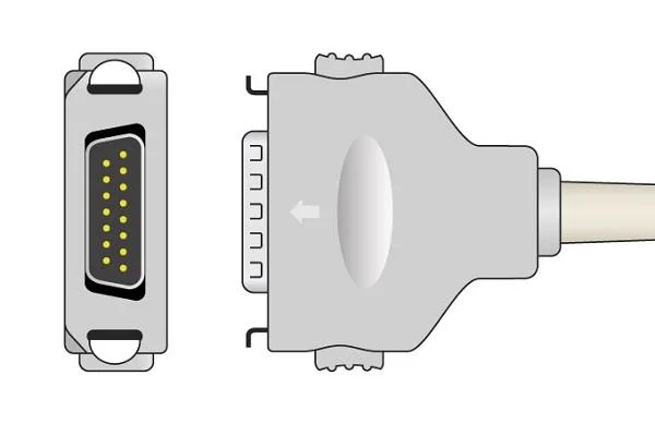 Fukuda Denshi One-Piece 10-Lead EKG Cable Without Resistance