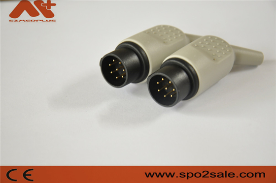 ECG connector compatible for Nihon Kohden monitor accessory with 8pin Black color