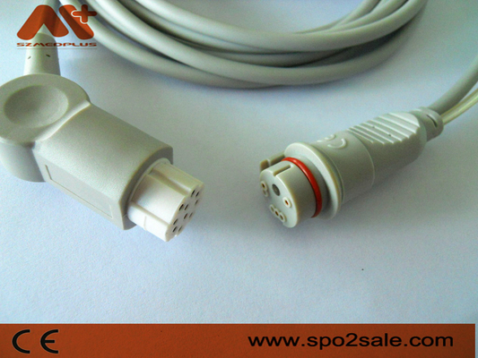 Datex Compatible IBP Adapter Cable For AS/3, AS/5, CC-104, Cardiocap CM-104, Cardiocap I, Cardiocap II, Cardiocap/5..