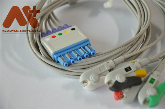 Pulse Oximeter Philips M1968A AHA Clip ECG Cable 5 Lead 3ft