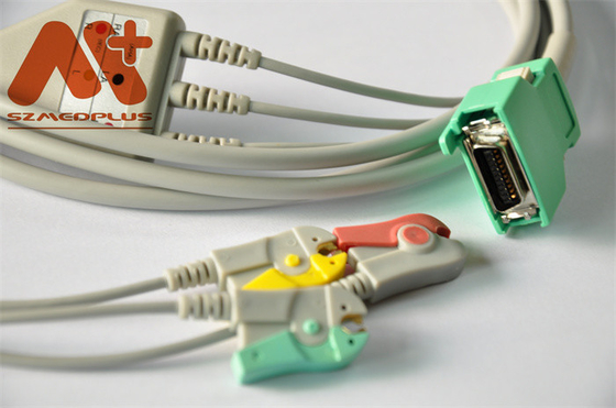 Nihon Kohden Compatible 3 Lead Clip Direct-Connect ECG Cable For OPV -1500