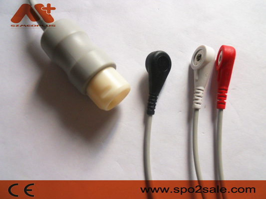 Philips Compatible 3 Lead Snap Direct-Connect ECG Cable - M1733A