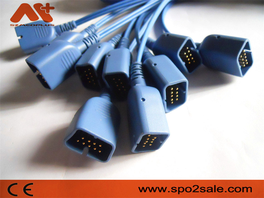DB9 Patient Monitor Accessories Cable 14 Pin Nihon Kohden Spo2 Cable