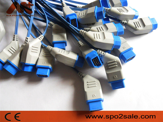 DB9 Patient Monitor Accessories Cable 14 Pin Nihon Kohden Spo2 Cable