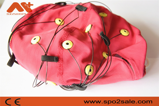 Neurofeedback EEG Cable Red Integrated 20 Leads EEG Cap For EEG Machine