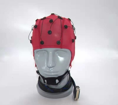 Neurofeedback EEG Cable Red Integrated 20 Leads EEG Cap For EEG Machine