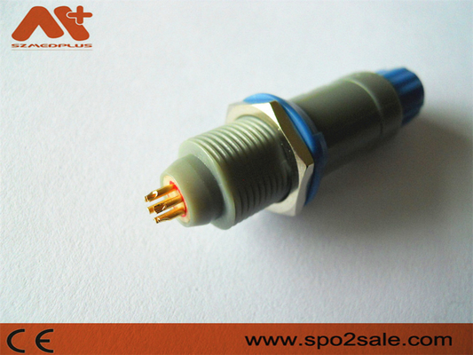 (S21M07-P05MJG0-527S) 1P pull push 5 pin single notch plastic connector, Grey Shell,Blue Sleeve,for 5.0 mm cable