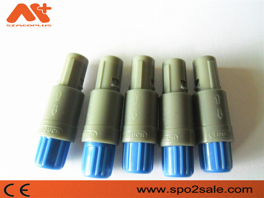 (S21M07-P05MJG0-527S) 1P pull push 5 pin single notch plastic connector, Grey Shell,Blue Sleeve,for 5.0 mm cable