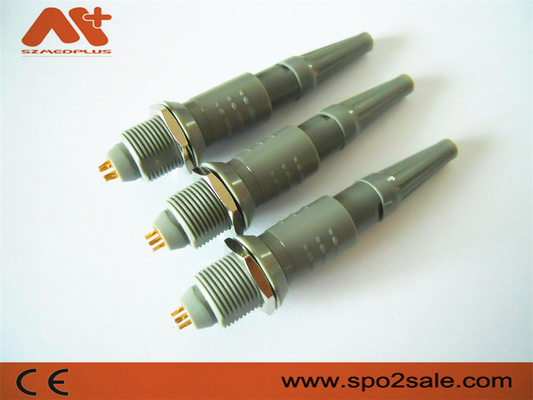 1P Pull Push 6Pin Plastic Plug Grey Shell Grey Sleeve for 5.00mm Cable Medical Device Connectors