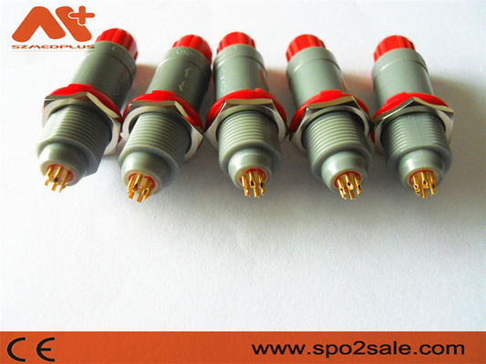 1P Pull Push 6 Pin Plastic Connector, Grey Shell, Red, Dual 60 Key for Medical App