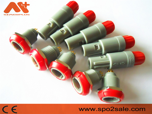 1P Pull Push 6 Pin Plastic Connector, Grey Shell, Red, Dual 60 Key for Medical App