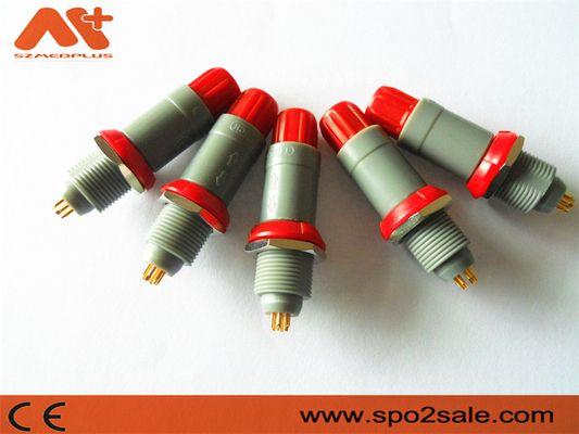 1P Pull Push 6 Pin Plastic Connector, Grey Shell, Red, Dual 60 Key for Medical App