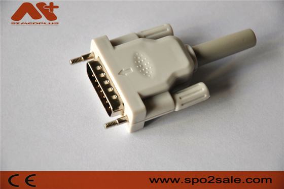EKG connector compatible Bionet/Edan/Schiller 15pin 10-lead EKG cable with Grey color