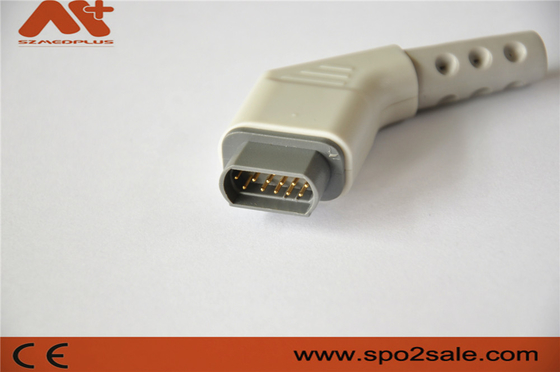 16pin ECG connector compatible Draeger multi-site ECG cable with gray color