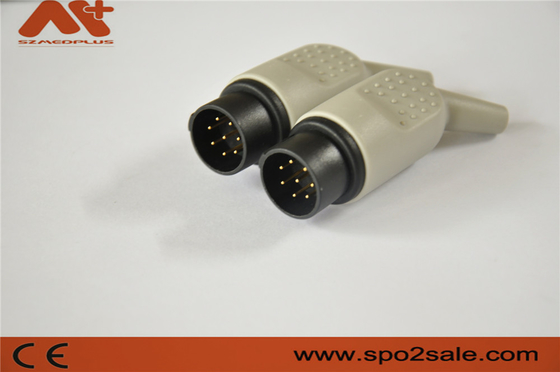 ECG connector compatible for Nihon Kohden monitor accessory with 8pin Black color