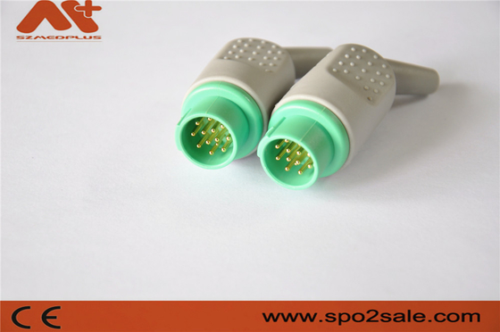 13 Pin ECG Connector for Mennen Monitor Medical Accessory with Green Color