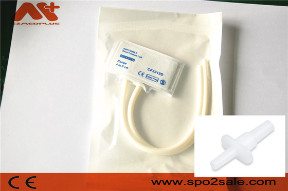 CE Disposable NIBP Cuff 2422 Newborn Blood Pressure Cuff Dual Tube 4 - 8 Cm