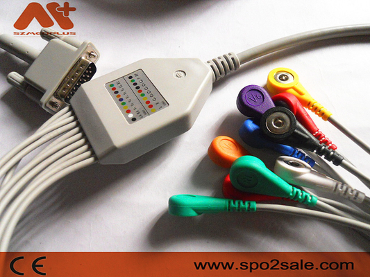 Philips Ecg Lead Cable 9293-033-50 Ecg Machine Cable  AHA Snap
