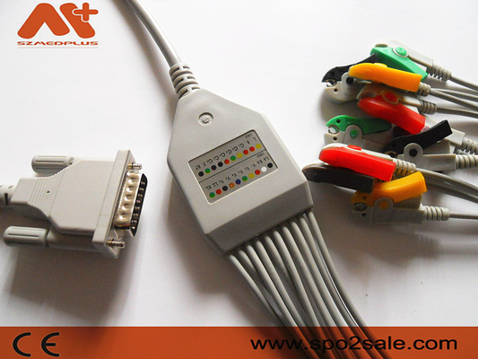 Schiller Compatible Direct-Connect EKG Cable 2.400116E AHA Clip