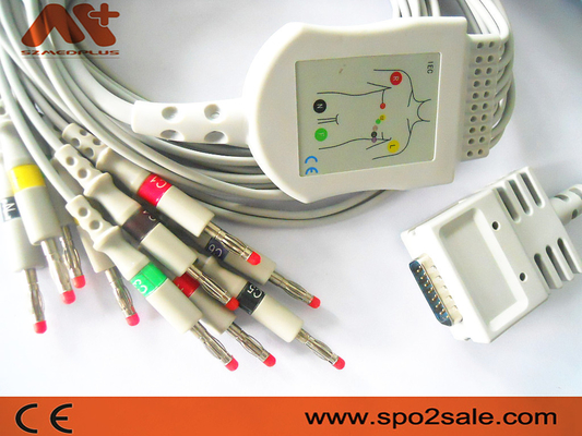 1.2M ECG Cable 10 Lead 012-0700-00 Ecg Lead Wire For E350 E350I E550 E560 EK10
