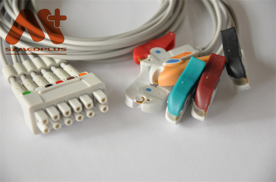 GE Marquette 	Holter Cable ECG Telemetry Leadwire 421932-001 6 Lead Clip