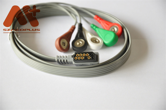 Philips Compatible ECG Holter Cable 989803157491 5 Lead Snap