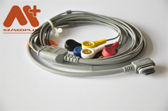 GE Healthcare Telemetry Holter Cable ECG 2008594-002  7 Lead Snap