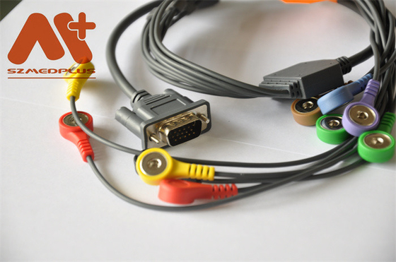 CE Holter Recorder DMS 300-3A  AHA ECG Cable 10 Lead Snap Plug