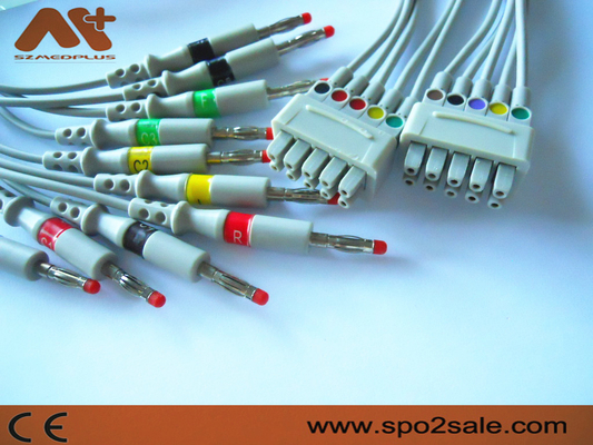 11 Pin GE Marquette EKG Leadwire 10 Lead Banana - 38401816