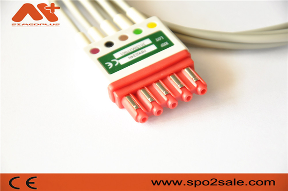 989803176171 ECG Patient Cable V2-V6 5 Lead ECG Cable Philips Compatible