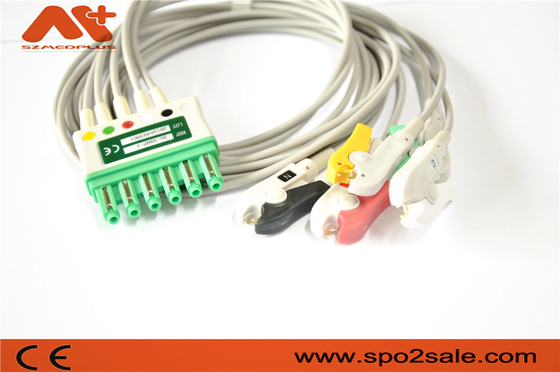 Draeger Compatible ECG Patient Cable 5 Lead Clip MS16546 AHA