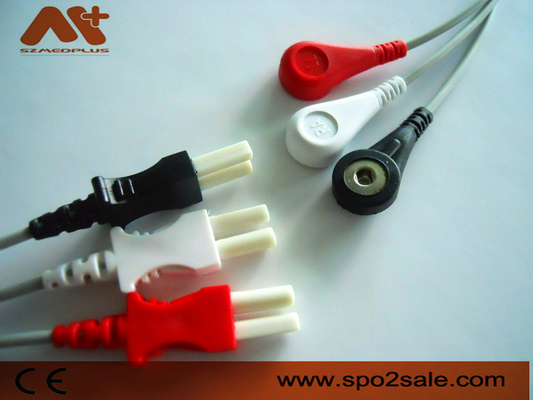 Spacelabs Compatible  3 lead snap ECG Leadwire - 700-0007-00