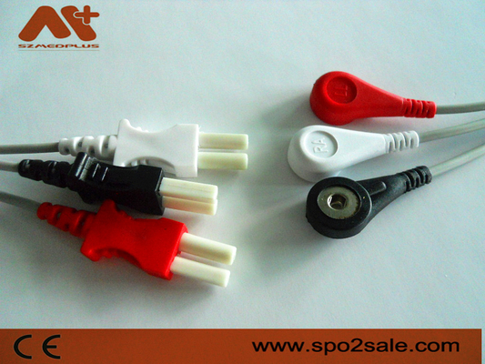 Spacelabs Compatible  3 lead snap ECG Leadwire - 700-0007-00