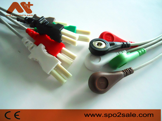 Spacelabs Compatible 5 lead snap ECG Leadwire - 700-0007-08
