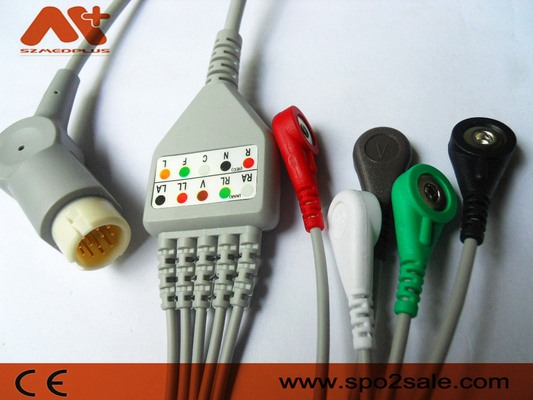 Philips Compatible 5 Lead Snap Direct-Connect ECG Cable - M1977A