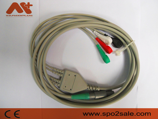 Petas 165R, 260R, 300, K-250, KMA160R Compatible 4 Lead Snap Direct-Connect ECG Cable