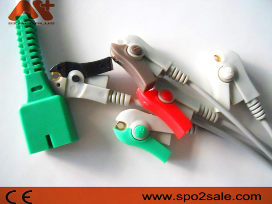 MEK MP 1000, MP 600, MP 500 Compatible 5 Lead Clip Direct-Connect ECG Cable