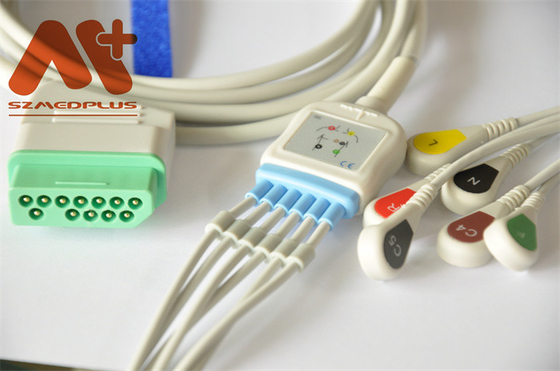 12Pin Nihon Kohden ECG Cable 6 Lead Snap
