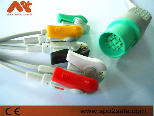 11Pin Ecg Machine Cable Nihon Kohden 5 Lead Clip ECG Lead Wire