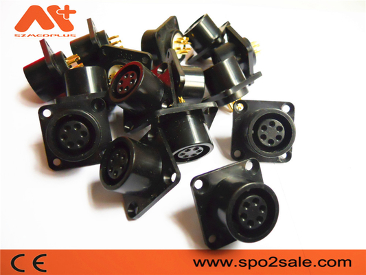 Medical Device Connectors AAMI Compatible ECG Socket 6 Pin