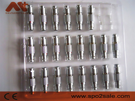Brass Gold Plated Medical Cable Connectors Metal 1B 2pin 4pin 5pin 6pin Connector