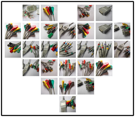 safety TPU IEC AHA EKG Cable For EDAN SE 601 Electrocardiograph