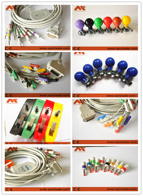 medical TPU Electrode Lead Cable For Mindray R12 Electrocardiograph