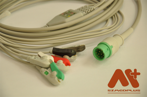 Comen C21 C30 C50 C70 C90 C100 Compatible One piece 5 lead ECG Cable